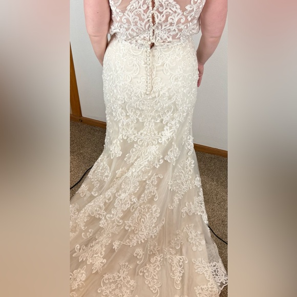 Stella York Wedding Dress Style 6487 Lace Mermaid Train 16 *Read Description* - Picture 11 of 16
